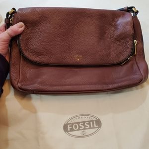 Leather shoulder bag